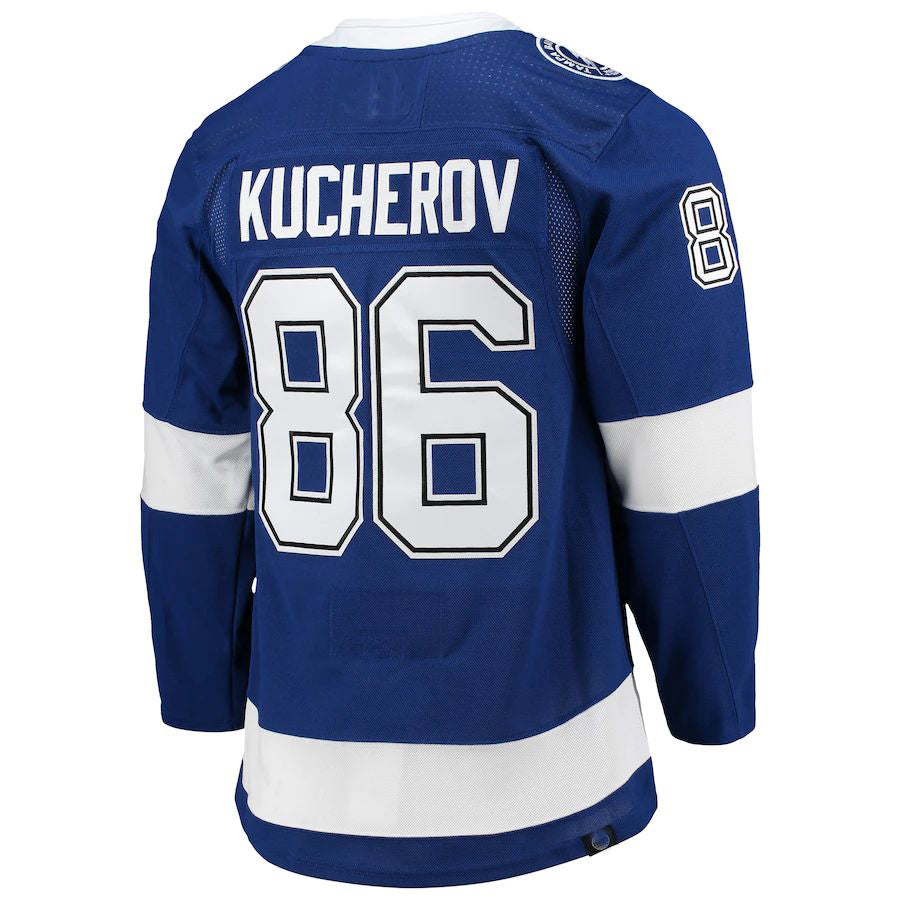 TB.Lightning #86 Nikita Kucherov Home Primegreen Authentic Pro Player Jersey Blue Stitched American Hockey Jerseys CustomName