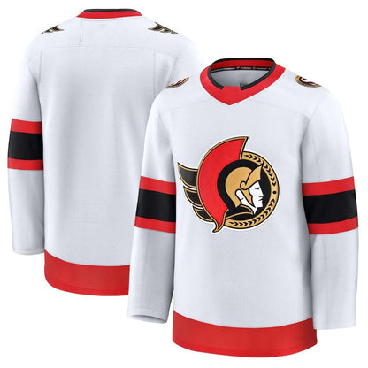 O.Senators Fanatics Away Premium Jersey - White Stitched American Hockey Jerseys CustomName