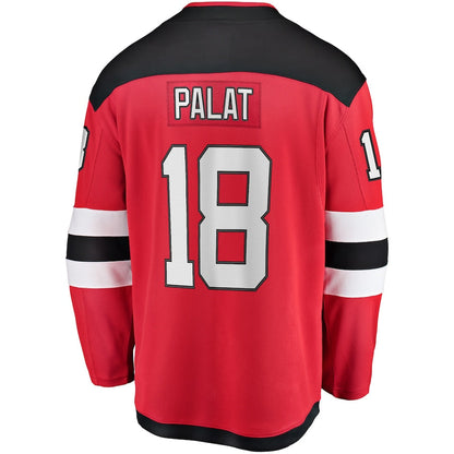 NJ.Devils #18 Ondrej Palat Fanatics Branded Home Breakaway Player Jersey Red Stitched American Hockey Jerseys CustomName