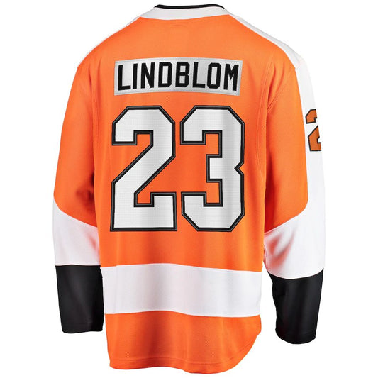 P.Flyers #23 Oskar Lindblom Fanatics Branded Team Color Breakaway Player Jersey  Orange Stitched American Hockey Jerseys CustomName