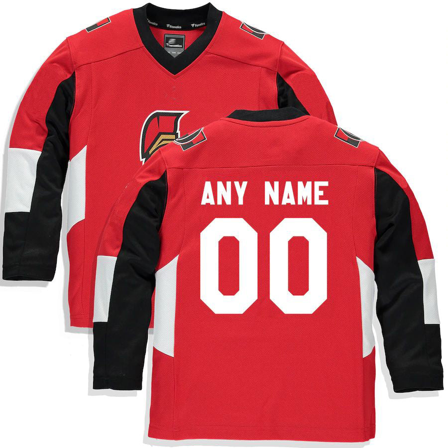 Custom O.Senators Fanatics Branded Home Replica Jersey Red Stitched American Hockey Jerseys CustomName