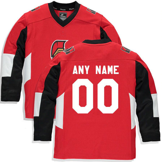 Custom O.Senators Fanatics Branded Home Replica Jersey Red Stitched American Hockey Jerseys CustomName