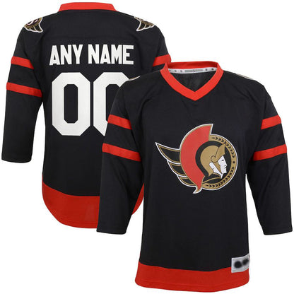 Custom O.Senators Home Replica Jersey Black Stitched American Hockey Jerseys CustomName