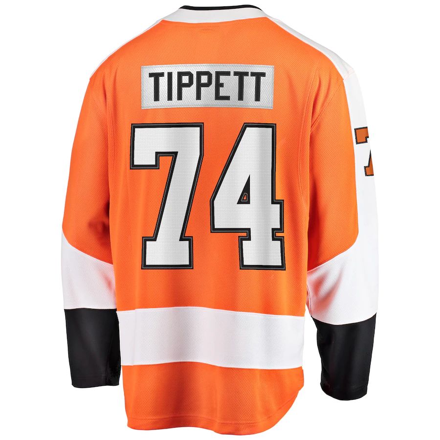 P.Flyers #74 Owen Tippett Fanatics Branded Home Breakaway Player Jersey Orange Stitched American Hockey Jerseys CustomName