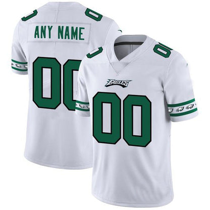 Custom P.Eagles White Team Logo Vapor Limited  Jersey Stitched American Football Jerseys