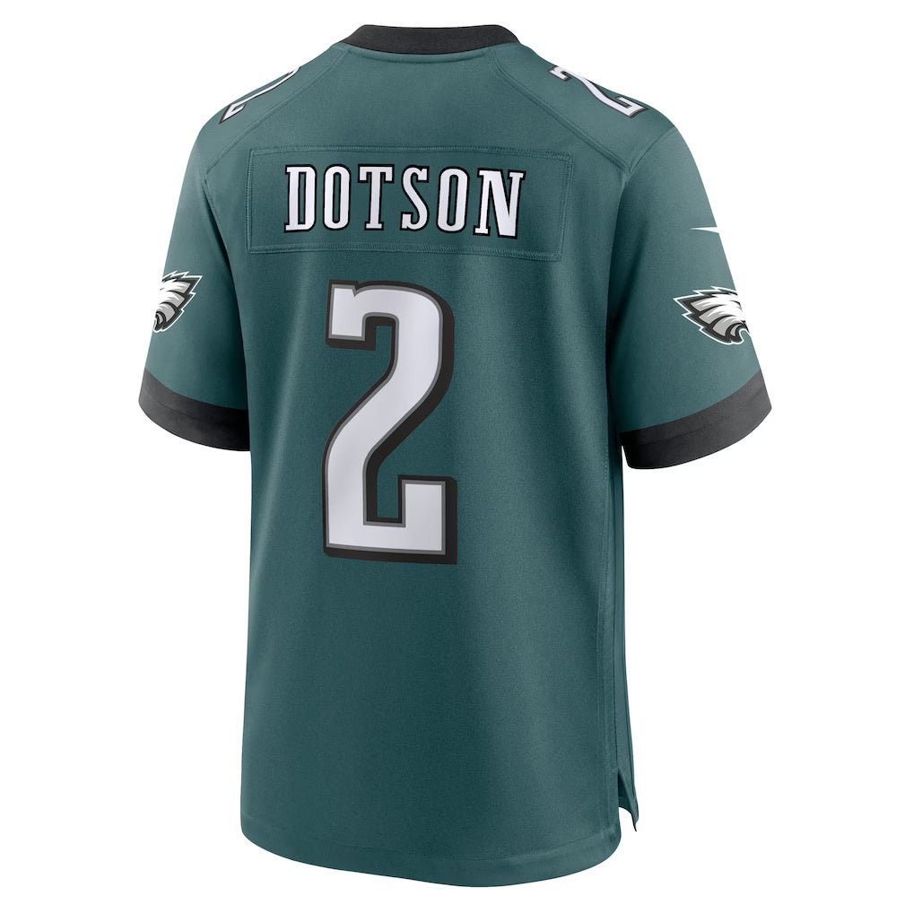 P.Eagles #2 Jahan Dotson Midnight Green Team Game Stitched American Football Jerseys