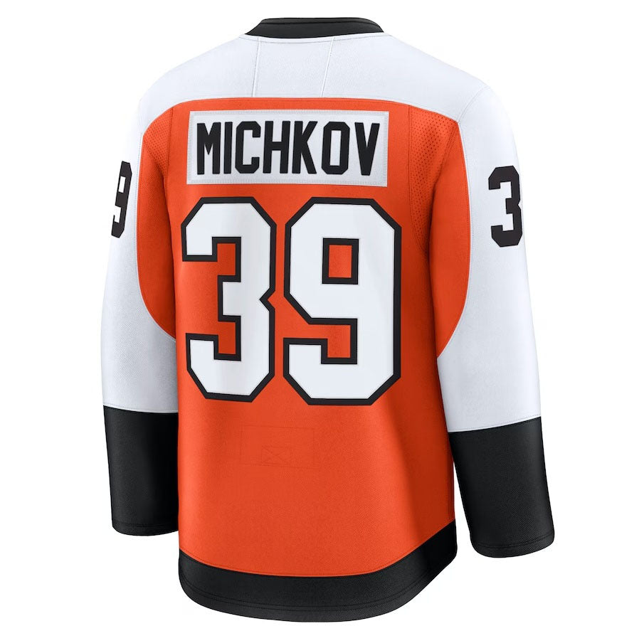 P.Flyers #39 Matvei Michkov Fanatics Home Premium Jersey - Orange Stitched American Hockey Jerseys CustomName