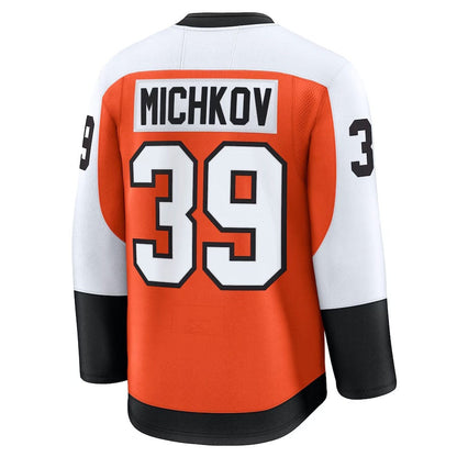P.Flyers #39 Matvei Michkov Fanatics Home Premium Jersey - Orange Stitched American Hockey Jerseys CustomName
