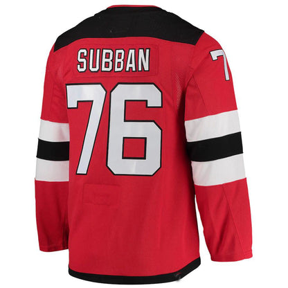 NJ.Devils #76 P.K. Subban Home Primegreen Authentic Pro Player Jersey Red Stitched American Hockey Jerseys CustomName
