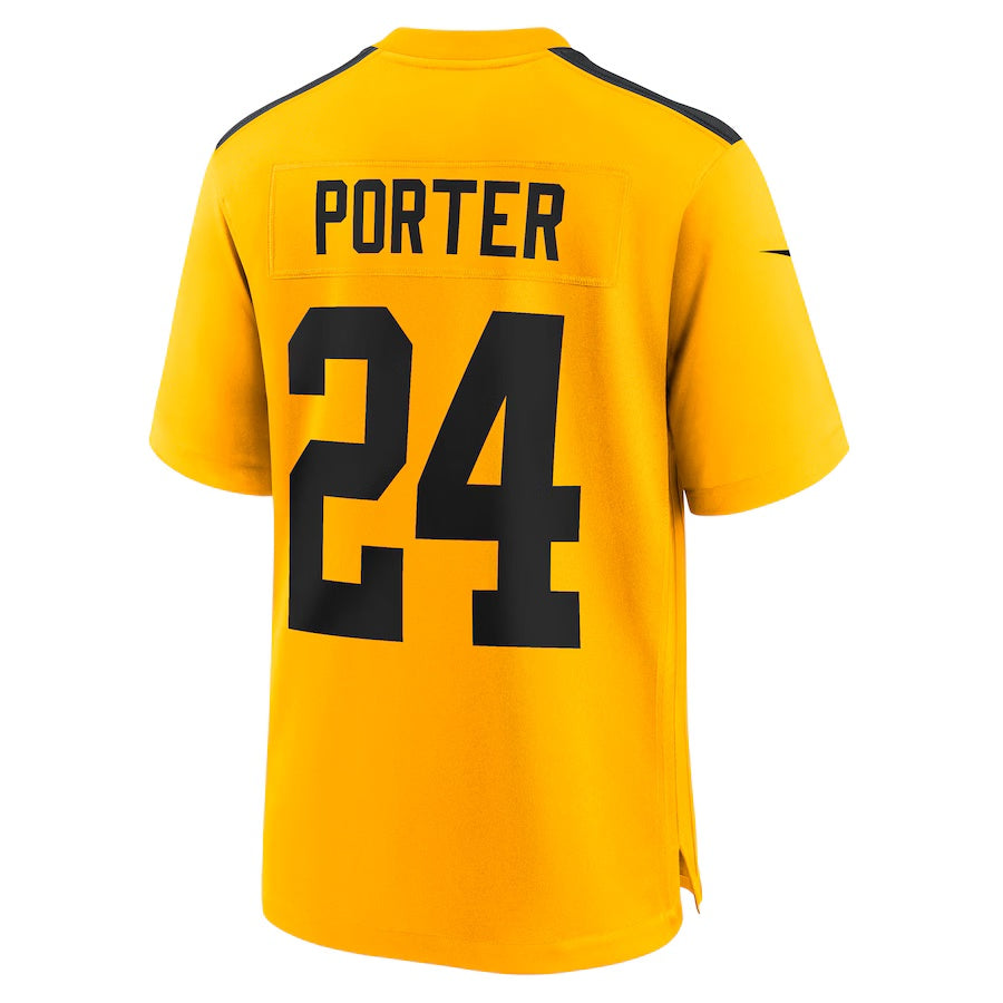 P.Steelers #24 Joey Porter Jr. Gold Alternate 1933 Throwback Game Stitched American Football Jerseys