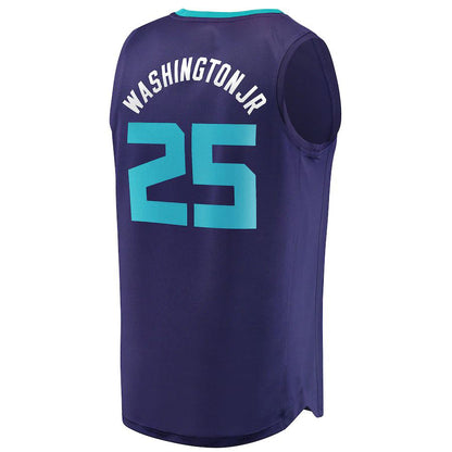 C.Hornets #25 PJ Washington Jr. Fanatics Branded Fast Break Replica Player Jersey Statement Edition Purple Stitched American Basketball Jersey