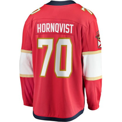 F.Panthers #70 Patric Hornqvist Fanatics Branded Home Breakaway Jersey  Red Stitched American Hockey Jerseys CustomName