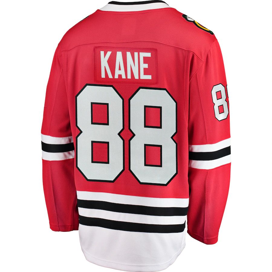 C.Blackhawks #88 Patrick Kane Fanatics Branded Breakaway Player Jersey Red Stitched American Hockey Jerseys CustomName