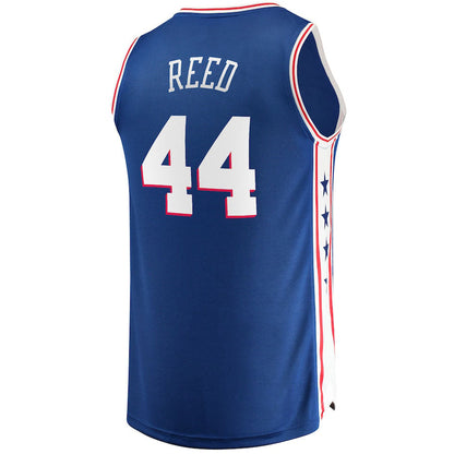 PH.76ers #44 Paul Reed Fanatics Branded 2021-22 Fast Break Replica Jersey Icon Edition Royal Stitched American Basketball Jersey