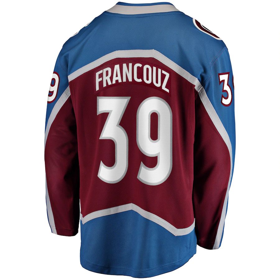 C.Avalanche #39 Pavel Francouz Fanatics Branded Breakaway Player Jersey Burgundy Stitched American Hockey Jerseys CustomName