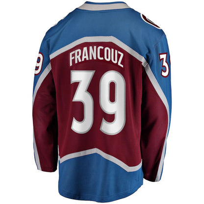 C.Avalanche #39 Pavel Francouz Fanatics Branded Breakaway Player Jersey Burgundy Stitched American Hockey Jerseys CustomName