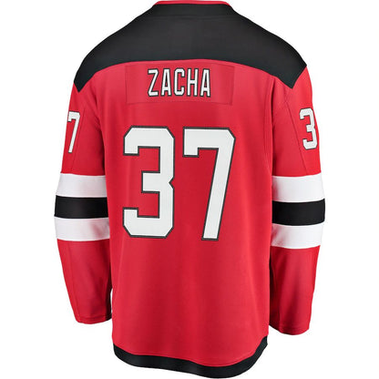 NJ.Devils #37 Pavel Zacha Fanatics Branded Home Breakaway Player Jersey Red Stitched American Hockey Jerseys CustomName