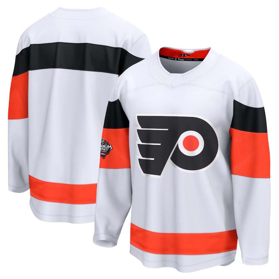 P.Flyers Fanatics 2024 Stadium Series Breakaway Jersey ¨C White Stitched American Hockey Jerseys CustomName