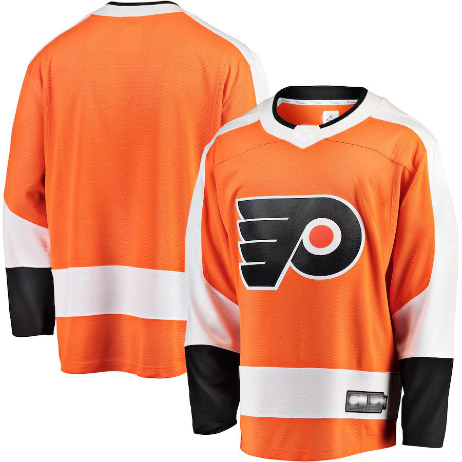 P.Flyers Fanatics Branded Breakaway Home Jersey Orange Stitched American Hockey Jerseys CustomName