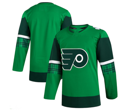 P.Flyers 2023 St. Patrick's Day Primegreen Authentic Jersey - Kelly Green Stitched American Hockey Jerseys CustomName