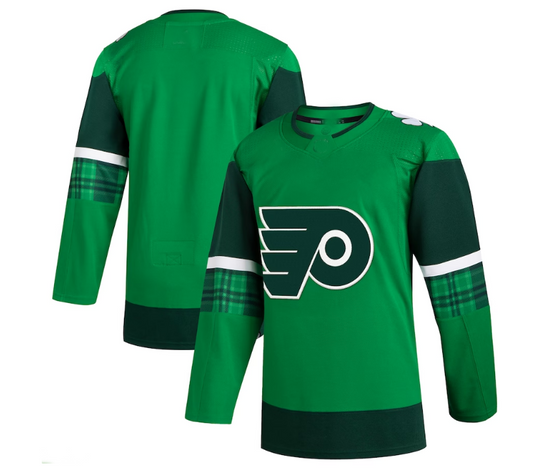 P.Flyers 2023 St. Patrick's Day Primegreen Authentic Jersey - Kelly Green Stitched American Hockey Jerseys CustomName
