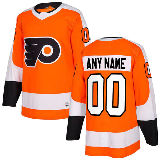 Custom P.Flyers Authentic Jersey Orange Stitched American Hockey Jerseys CustomName