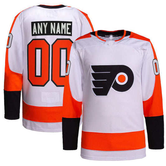 Custom P.Flyers Away Authentic Pro White Stitched American Hockey Jerseys CustomName