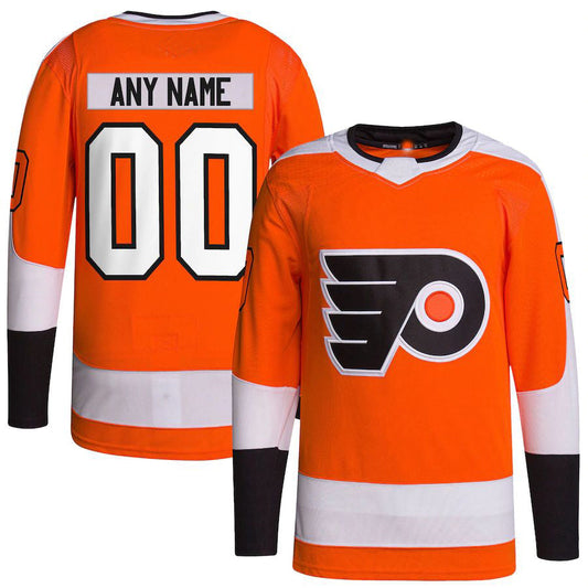 Custom P.Flyers Authentic Jersey Orange Stitched American Hockey Jerseys CustomName