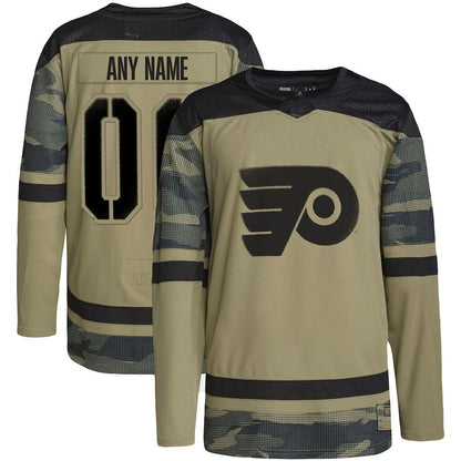 Custom P.Flyers Military Appreciation Team Authentic Practice Jersey Camo Stitched American Hockey Jerseys CustomName