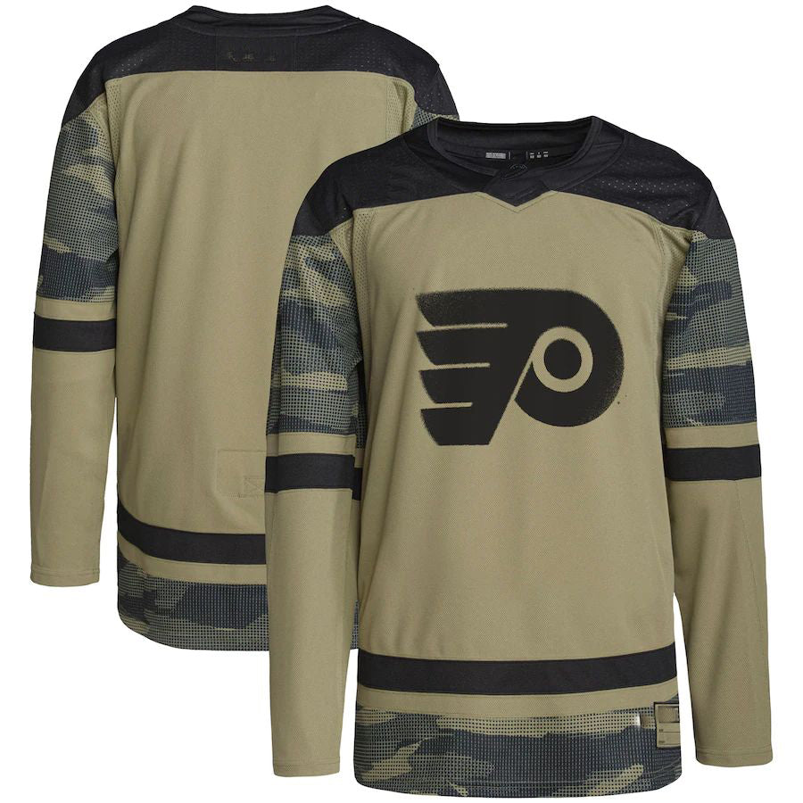 P.Flyers Military Appreciation Team Authentic Practice Jersey Camo Stitched American Hockey Jerseys CustomName