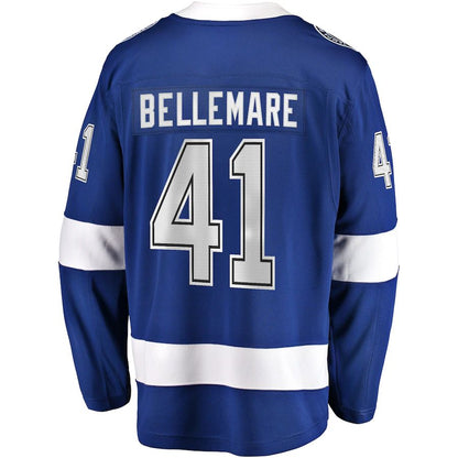 TB.Lightning #41 Pierre-Edouard Bellemare Fanatics Branded Home Breakaway Player Jersey Blue Stitched American Hockey Jerseys CustomName
