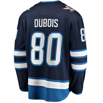W.Jets #80 Pierre-Luc Dubois Fanatics Branded Breakaway Player Jersey Navy Stitched American Hockey Jerseys CustomName