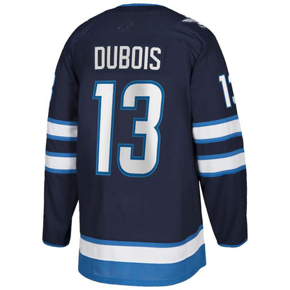 W.Jets #13 Pierre-Luc Dubois Home Authentic Player Jersey Navy Stitched American Hockey Jerseys CustomName