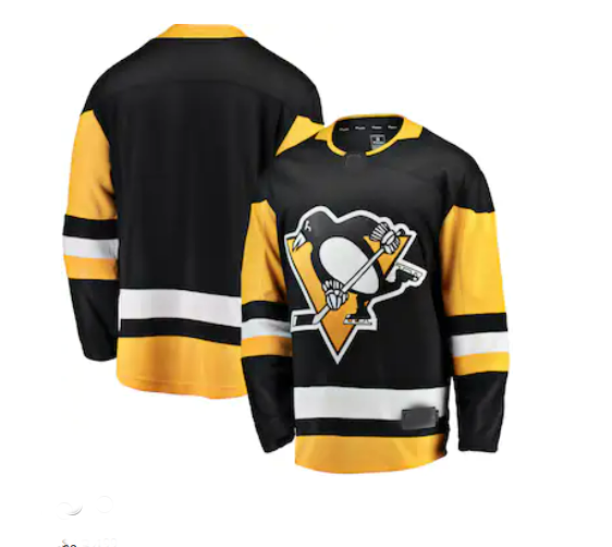 P.Penguins Fanatics Branded Breakaway Home Jersey Black Stitched American Hockey Jerseys CustomName