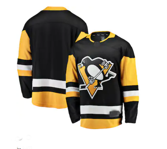 P.Penguins Fanatics Branded Breakaway Home Jersey Black Stitched American Hockey Jerseys CustomName
