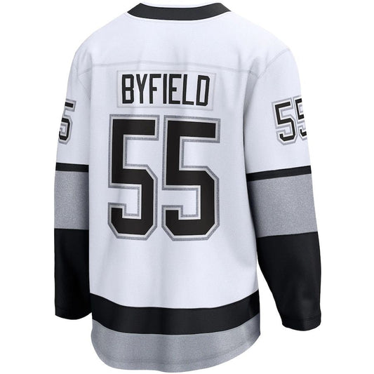 LA.Kings #55 Quinton Byfield Fanatics Branded Alternate Premier Breakaway Player Jersey White Stitched American Hockey Jerseys CustomName