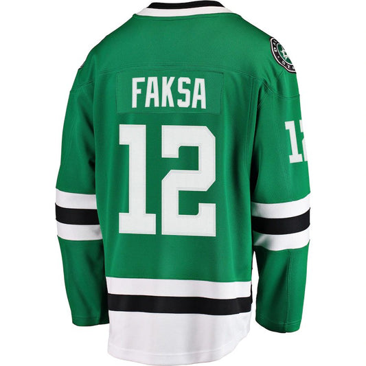 D.Stars #12 Radek Faksa Fanatics Branded Breakaway Jersey  Kelly Green Stitched American Hockey Jerseys CustomName