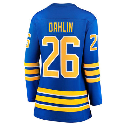 B.Sabres #26 Rasmus Dahlin Fanatics Branded Women's Home Breakaway Jersey Royal Stitched American Hockey Jerseys CustomName