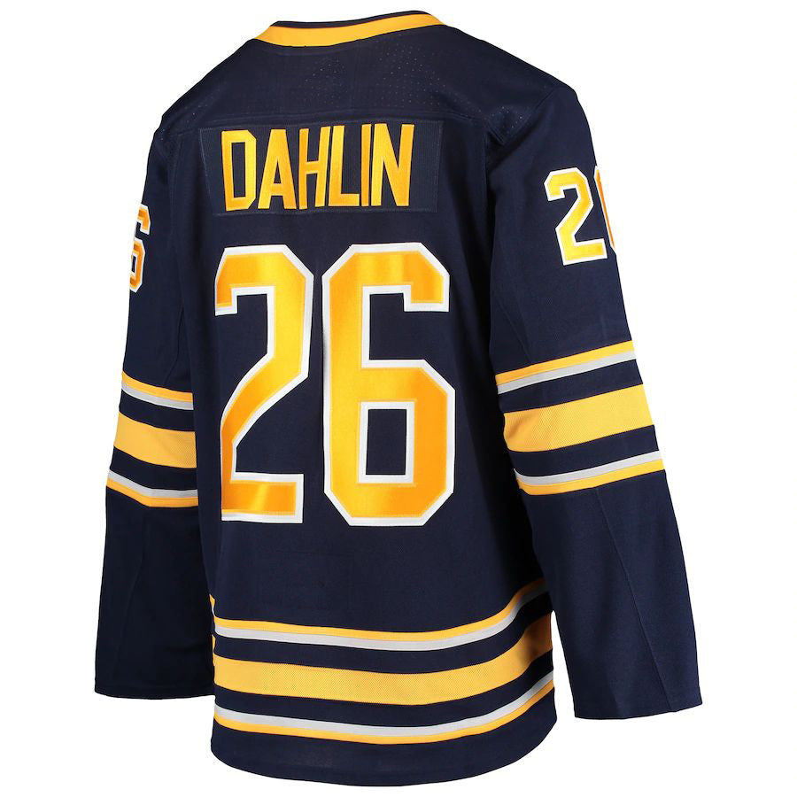 B.Sabres #26 Rasmus Dahlin 2020-21 Authentic Home Player Jersey Navy Stitched American Hockey Jerseys CustomName