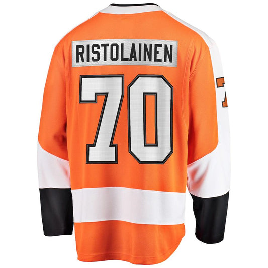 P.Flyers #70 Rasmus Ristolainen Fanatics Branded Breakaway Player Jersey Orange Stitched American Hockey Jerseys CustomName