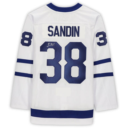 T.Maple Leafs #38 Rasmus Sandin Rasmus Sandin Fanatics Authentic Autographed White  Stitched American Hockey Jerseys CustomName
