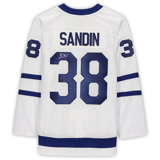 T.Maple Leafs #38 Rasmus Sandin Rasmus Sandin Fanatics Authentic Autographed White  Stitched American Hockey Jerseys CustomName