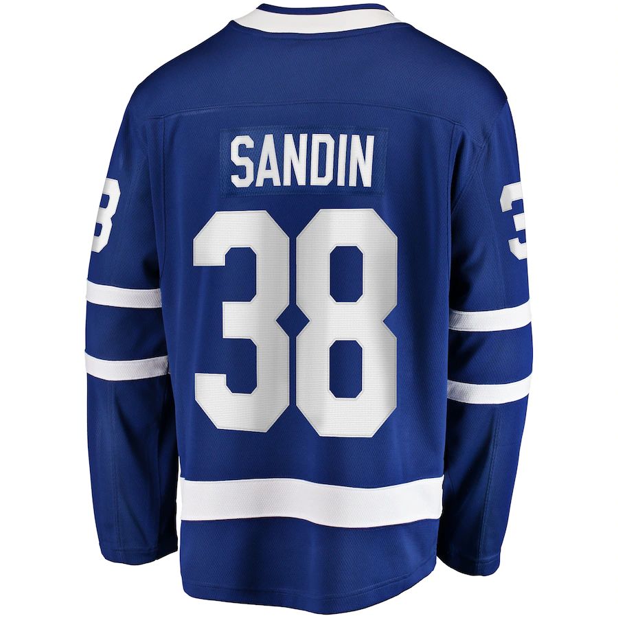 T.Maple Leafs #38 Rasmus Sandin Fanatics Branded Replica Player Jersey Blue Stitched American Hockey Jerseys CustomName