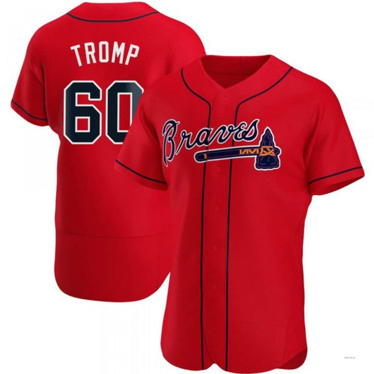 Atlanta Braves #60 Chadwick Tromp Red Alternate Jersey Stitches Baseball Jerseys