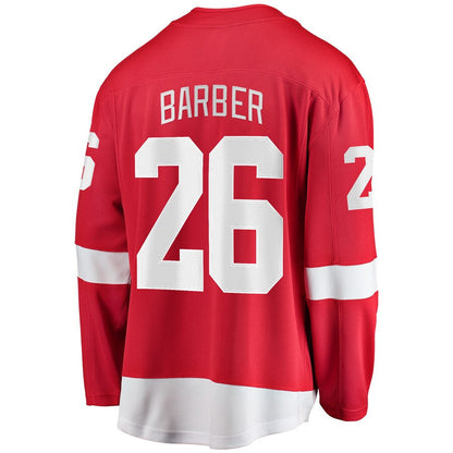 D.Red Wings #26 Riley Barber Fanatics Branded Home Breakaway Player Jersey Red Stitched American Hockey Jerseys CustomName