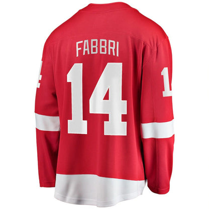 D.Red Wings #14 Robby Fabbri Fanatics Branded Home Breakaway Player Jersey Red Stitched American Hockey Jerseys CustomName