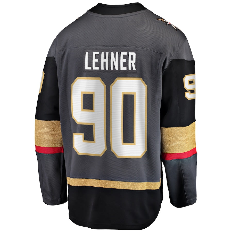 V.Golden Knights #90 Robin Lehner Fanatics Branded Breakaway Alternate Player Jersey Gray Hockey Jerseys CustomName