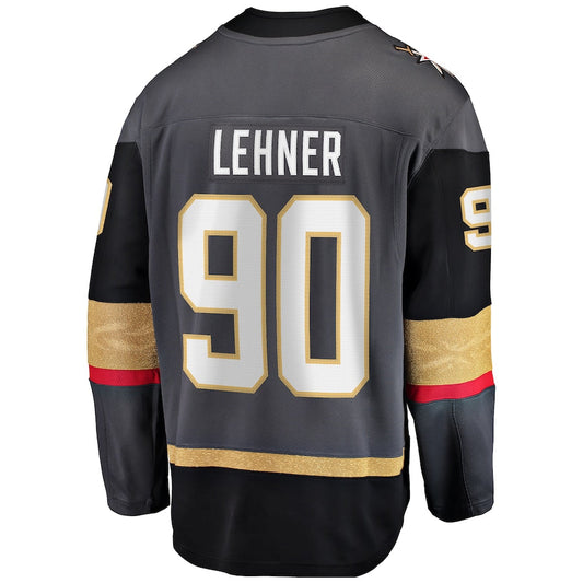 V.Golden Knights #90 Robin Lehner Fanatics Branded Breakaway Alternate Player Jersey Gray Hockey Jerseys CustomName