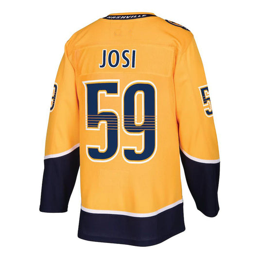 N.Predators #59 Roman Josi Home Authentic Player Jersey Gold Stitched American Hockey Jerseys CustomName