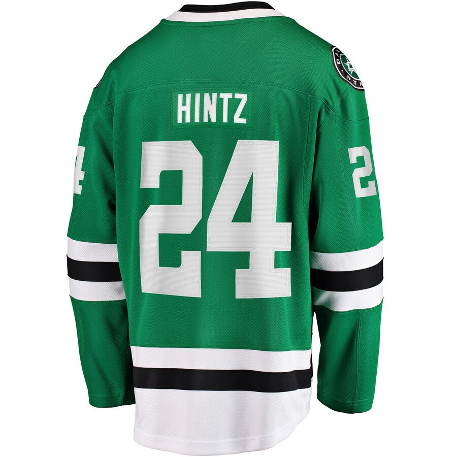 D.Stars #24 Roope Hintz Fanatics Branded Home Breakaway Player Jersey  Kelly Green Stitched American Hockey Jerseys CustomName